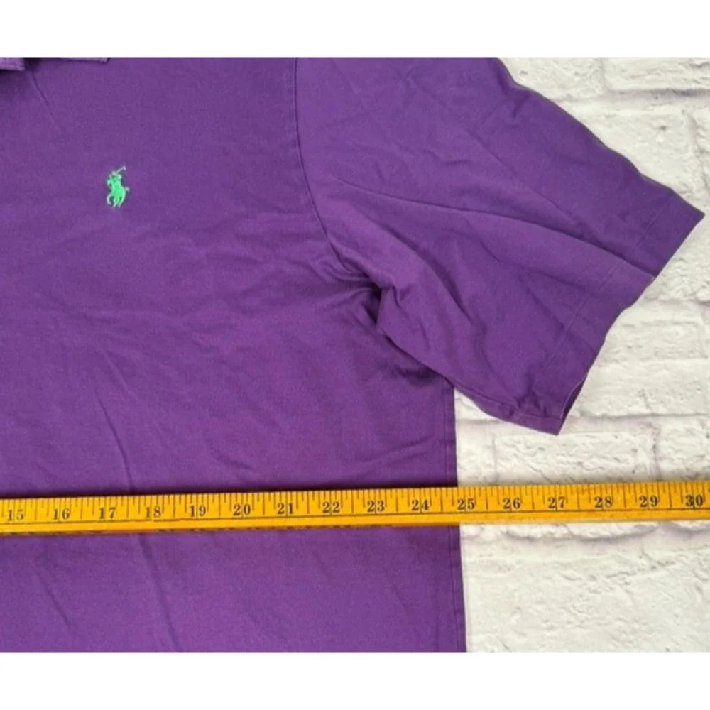Polo Golf Ralph Lauren Mens XL Jersey Short Sleeve Shirt Purple 100% Pima Cotton